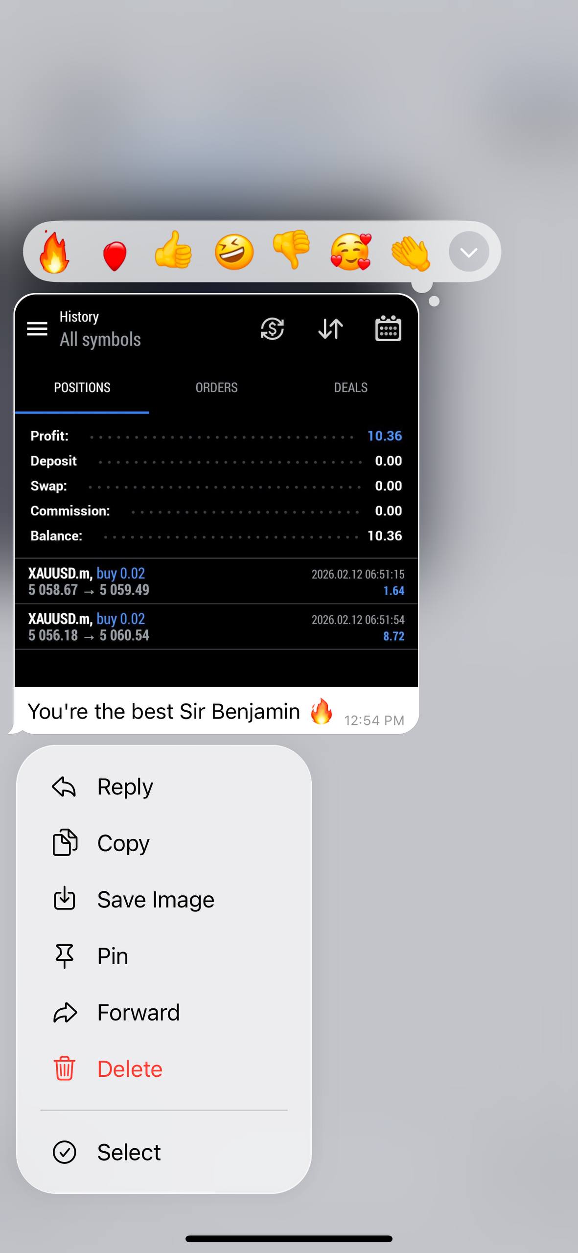 XAUUSD +$10.36 - You're the best!